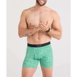 Sax Quick Dry Mesh Boxer Briefs Performance Underwear Pretty Birdie Green Small
